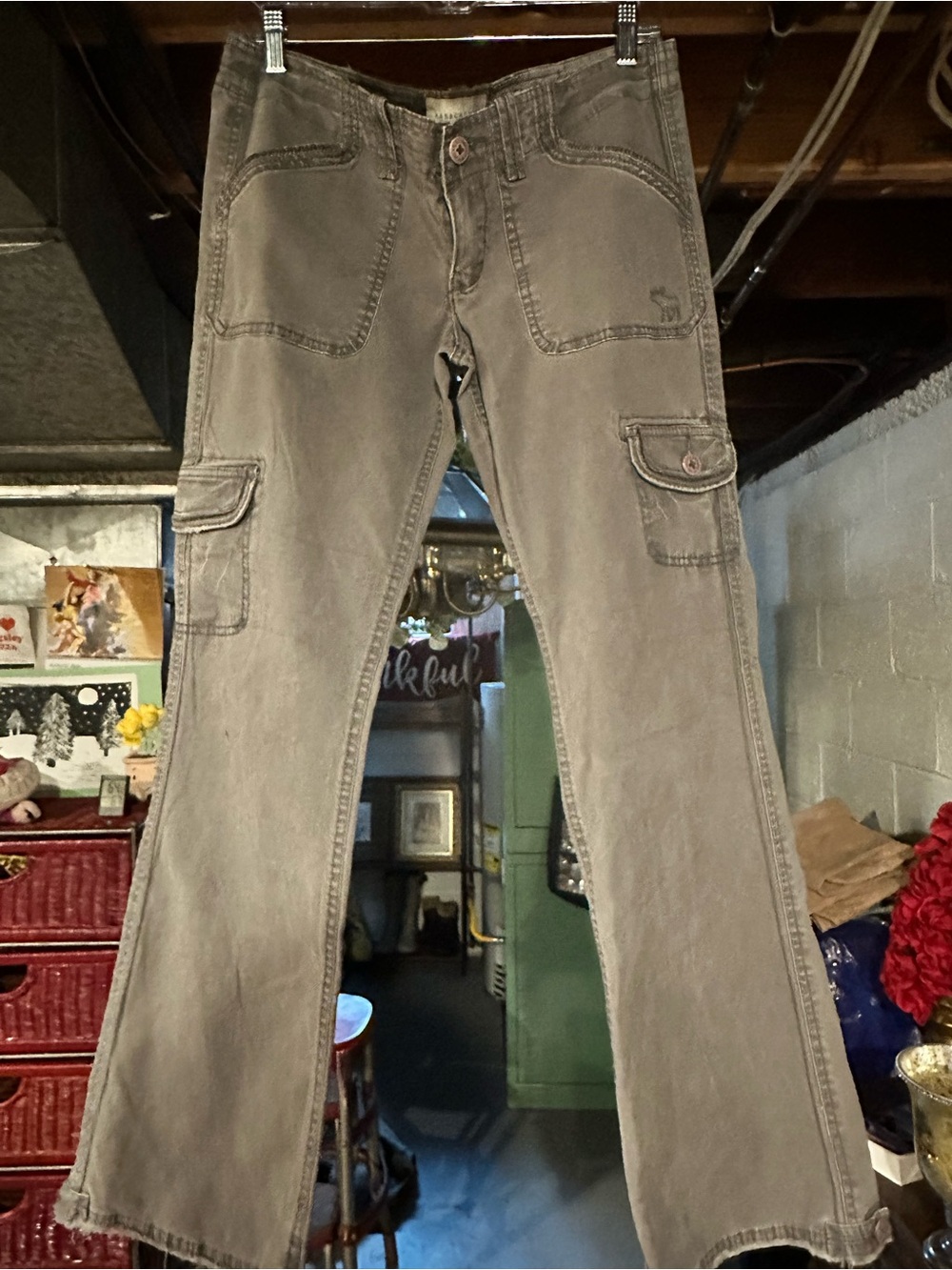 Abercrombie & Fitch Gray Bootcut Cargo Jeans